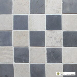 Bali Greatest Stone - Mosaic - Marble Mosaic - Tumble Marble 10x10 White Black