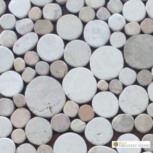 Bali Greatest Stone - Mosaic - Pebble Mosaic - Mosaic Coin Mix Yellow White