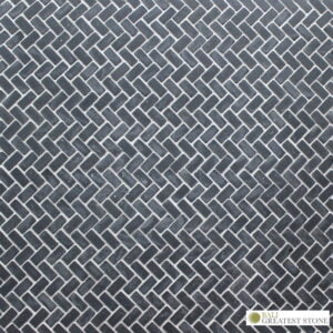 Bali Greatest Stone - Mozaic - Marble Mozaic - Herringbone 1.5x3 Black Andesite